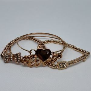 Four bracelet bangle bundle
